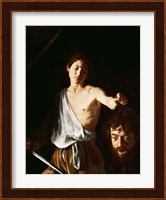 David with the Head of Goliath, 1606 Fine Art Print