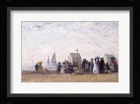 The Beach at Trouville, 1867 Fine Art Print