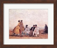 On the Beach at Trouville, c.1865 Fine Art Print