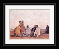 On the Beach at Trouville, c.1865 Fine Art Print