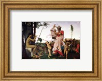 Anacreon, Bacchus and Aphrodite, 1848 Fine Art Print