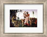 Anacreon, Bacchus and Aphrodite, 1848 Fine Art Print