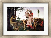 Anacreon, Bacchus and Aphrodite, 1848 Fine Art Print