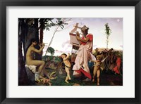 Anacreon, Bacchus and Aphrodite, 1848 Fine Art Print