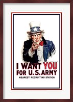 Uncle Sam  - I Want You Fine Art Print