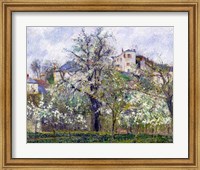The Vegetable Garden with Trees in Blossom, Spring, Pontoise, 1877 Fine Art Print