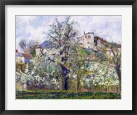 The Vegetable Garden with Trees in Blossom, Spring, Pontoise, 1877 Fine Art Print