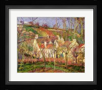 The Red Roofs, or Corner of a Village, Winter, 1877 Fine Art Print