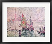 The Green Sail, Venice, 1904 Framed Print