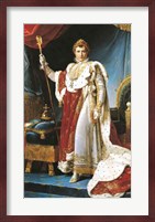 Napoleon I in his coronation robe, c.1804 Fine Art Print