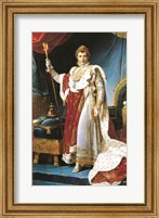 Napoleon I in his coronation robe, c.1804 Fine Art Print