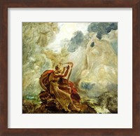 Ossian Conjures Up the Spirits with His Harp on the Banks of the River of Lora Fine Art Print