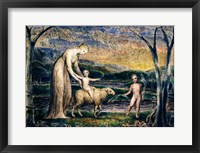 Our Lady with the Infant Jesus Riding on a Lamb with St John Fine Art Print