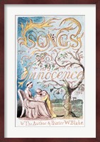 Songs of Innocence; Title Page, 1789 Fine Art Print