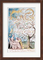 Songs of Innocence; Title Page, 1789 Fine Art Print