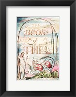 The Book of Thel; Title Page, 1789 Fine Art Print