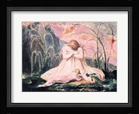 Book of Thel; Thel leaning over the 'Matron Clay' and the worm, 1789 Fine Art Print