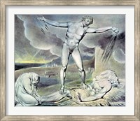 Illustrations of the Book of Job; Satan smiting Job with Sore Boils, 1825 Fine Art Print