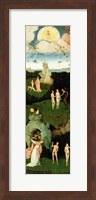 The Haywain: left wing of the triptych depicting the Garden of Eden, c.1500 Fine Art Print