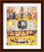 The Garden of Earthly Delights: Allegory of Luxury (yellow center panel detail) Fine Art Print