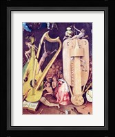 The Garden of Earthly Delights: Hell, detail of musical instuments from the right wing of the triptych, c.1500 Fine Art Print