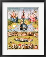 The Garden of Earthly Delights: Allegory of Luxury, animal central panel detail Framed Print