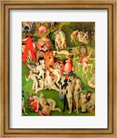 The Garden of Earthly Delights: Allegory of Luxury, vertical central panel of triptych, c.1500 Fine Art Print