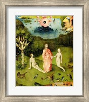 The Garden of Earthly Delights: The Garden of Eden, left wing of triptych, c.1500 Fine Art Print