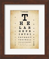 Tom Waits Eye Chart Fine Art Print