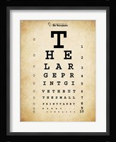 Tom Waits Eye Chart Fine Art Print
