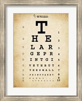 Tom Waits Eye Chart Fine Art Print