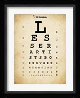 Picasso Eye Chart Framed Print