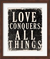 Love Conquers All - Voltaire Quote Fine Art Print