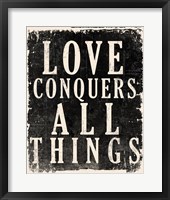 Love Conquers All - Voltaire Quote Fine Art Print