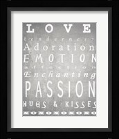 Love Bus Roll Framed Print