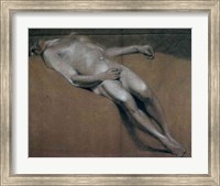 Study of a recumbent male nude Fine Art Print
