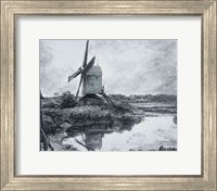 A mill on the banks of the River Stour Fine Art Print