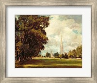 Salisbury Cathedral from Lower Marsh Close, 1820 Fine Art Print