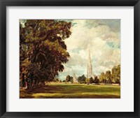 Salisbury Cathedral from Lower Marsh Close, 1820 Fine Art Print