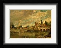 The Bridge of Harnham and Salisbury Cathedral Fine Art Print