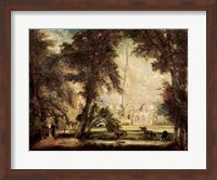 Salisbury Cathedral from the Bishop's Grounds, c.1822-23 Fine Art Print