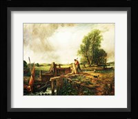 A Boat Passing a Lock Fine Art Print