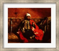 A Turk smoking sitting on a sofa, c.1825 Fine Art Print