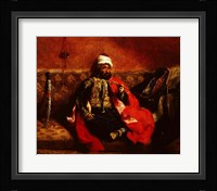 A Turk smoking sitting on a sofa, c.1825 Fine Art Print