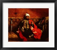 A Turk smoking sitting on a sofa, c.1825 Fine Art Print