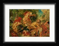 Study for The Lion Hunt, 1854 Fine Art Print