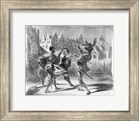 Duel between Faust and Valentine, from Goethe's Faust Fine Art Print
