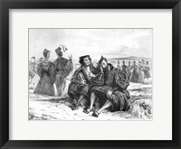 Faust and Wagner in conversation, Illustration for Faust by Goethe Fine Art Print