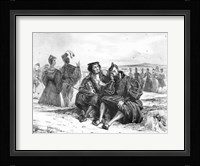 Faust and Wagner in conversation, Illustration for Faust by Goethe Fine Art Print