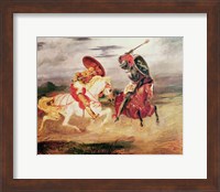Two Knights Fighting in a Landscape Fine Art Print